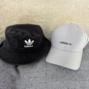 Adidas Bucket Hat and Metal Logo Cap